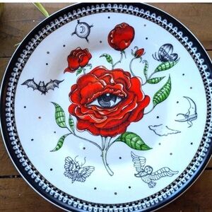 Florence Balducci Anthro Halloween Red Rose Plate
